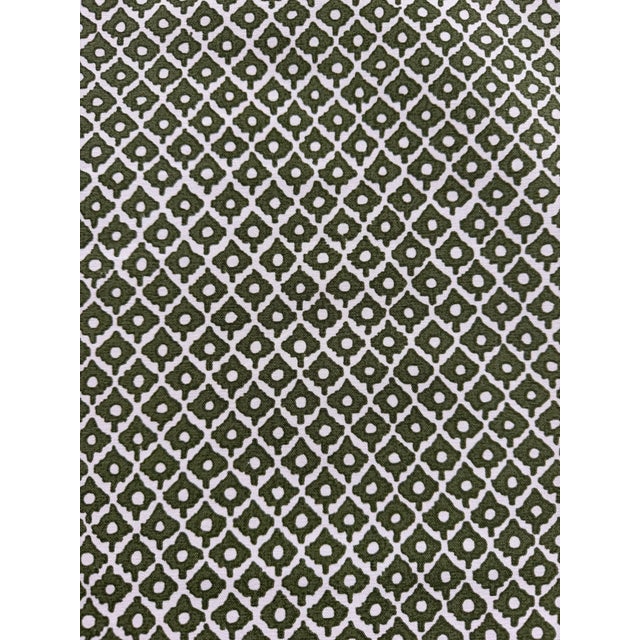 French Anna French / Thibaut Af9629 Petit Arbre Green on White Fabric 2 Yards For Sale - Image 3 of 6