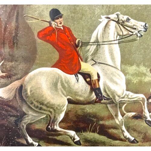 Antique Three-Panel Hunt Scene For Sale - Image 4 of 9