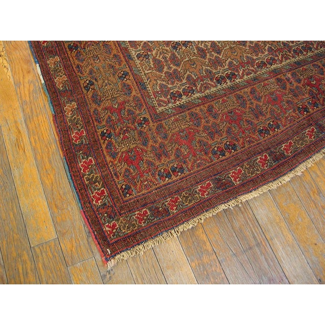 Late 19th Century 1880s Ivory Tribal Geometric Antique Knotted Pile Wool Afshar Persian Rug 4'0" X 6'0" Carpet For Sale - Image 5 of 6