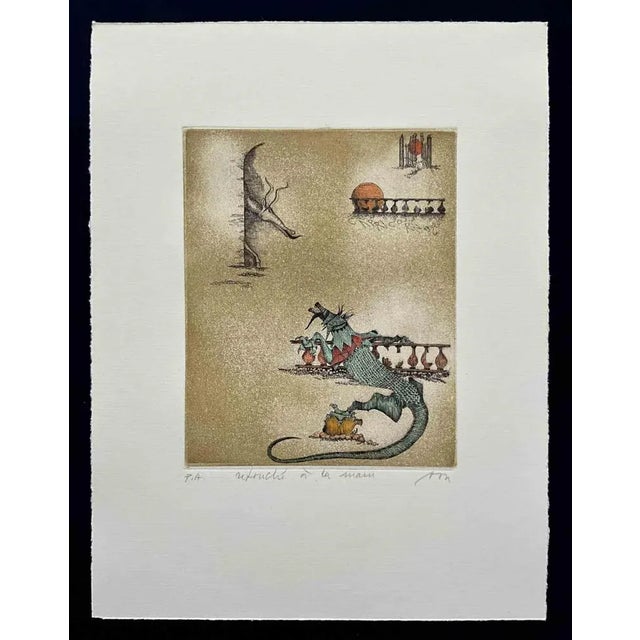 Contemporary Ossi Czinner, Zodiaco: Capricorno, Etching, 1980 For Sale - Image 3 of 3