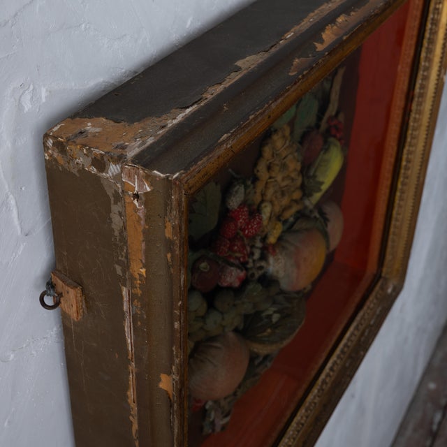 Gold Feltwork Basket of Fruit, 19th Century For Sale - Image 8 of 9