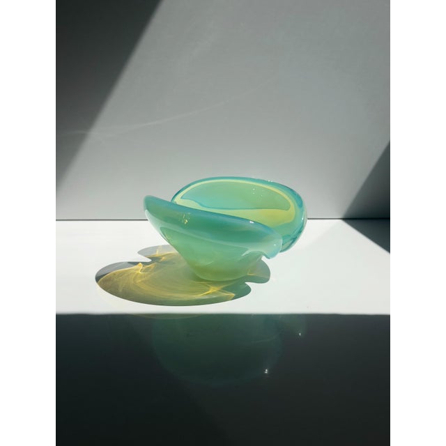 Vintage Murano Uranium Glass Ashtray, Italy, 1950s For Sale - Image 6 of 6