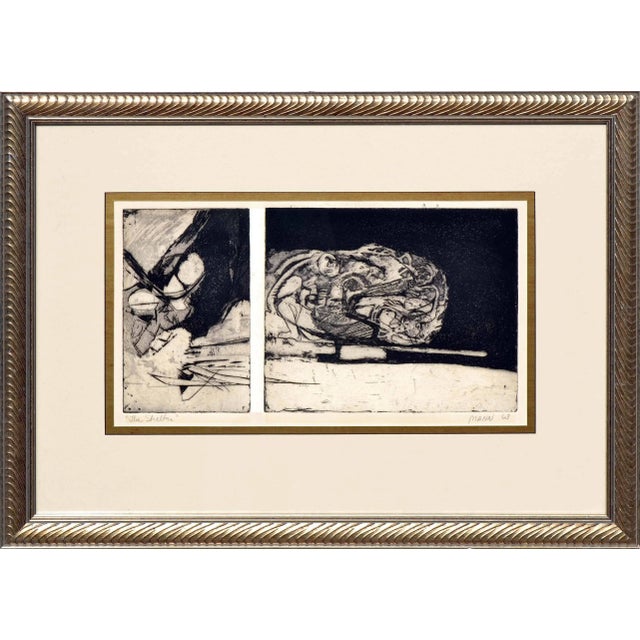 Black Barbara Mann "The Shelter" Pen and Ink on Paper 1963 For Sale - Image 8 of 8