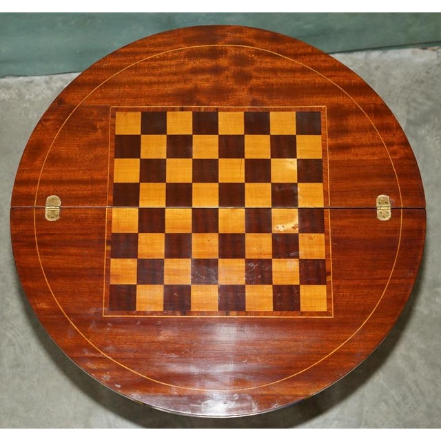 Antique English Demi Lune Chess Table, 1870 For Sale - Image 16 of 18