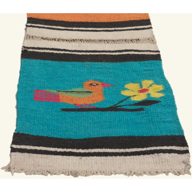 Vintage Mexican Zapotec Rug, 01'00 X 03'02 For Sale - Image 4 of 10