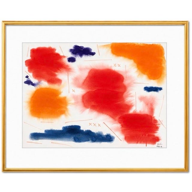 Paper 1980s Museum Abstract Expressionist Artist James McCray, Painting for Sale -Dated ‘85, Signed 22.25” X 31” For Sale - Image 7 of 9