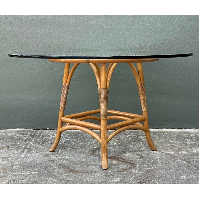 Vintage Bent Rattan Dining Table For Sale - Image 11 of 12