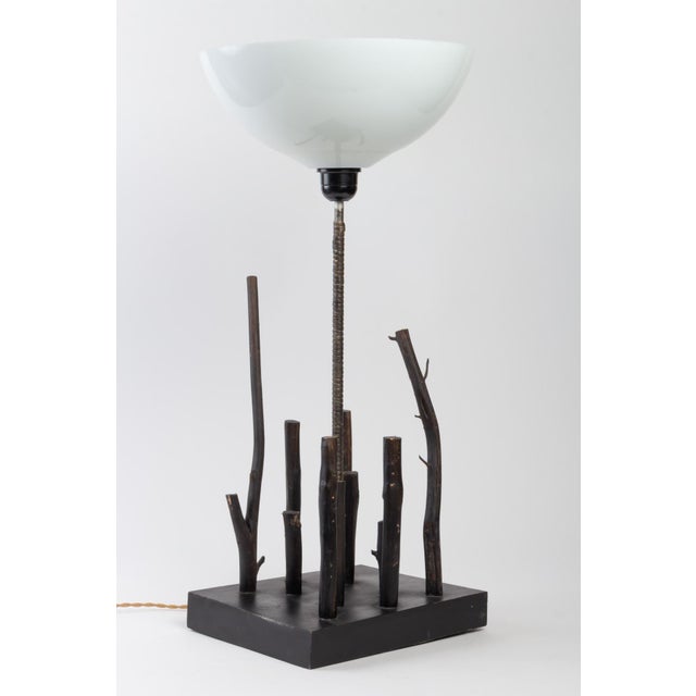 1980s Lamp in Wood and Lampshade in Polypropylene, 1980s For Sale - Image 5 of 9