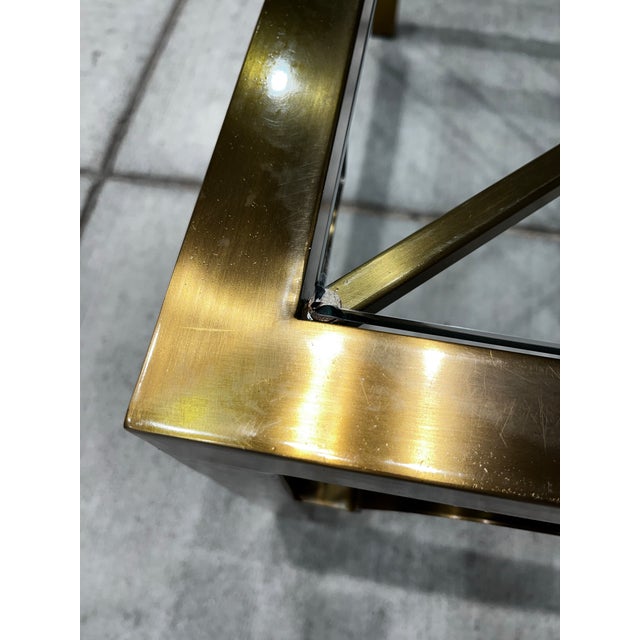 Metal Mastercraft Chinese Chippendale Brass Coffee Table With Fretwork For Sale - Image 7 of 12