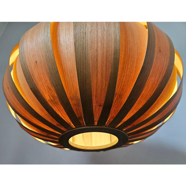 Large Mid-Century Veneer Pendant, Denmark, 1960s For Sale - Image 13 of 14