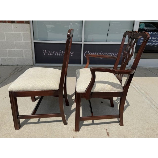 Wood Late 20th Century Set of 6 Mahogany Chippendale-Style Dining Chairs For Sale - Image 7 of 16
