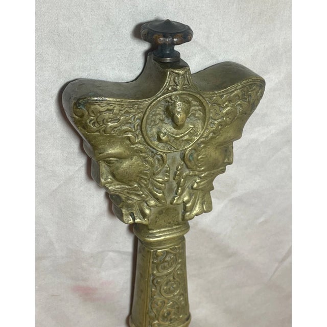 Share Rare Antique 19th Century European Figural Brass Bronze Steel Sword Dagger Blade For Sale - Image 15 of 17