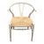 Vintage White Wishbone Chair Hans J. Wegner Designed for Carl Hansen & Søn Ch24 For Sale