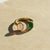 Toi Et Moi Gemstone Ring: Opal and Onyx, Size 7.5 For Sale - Image 4 of 8