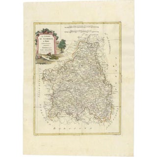 Antique Map of Brie and Champagne by Zatta, 1779 For Sale