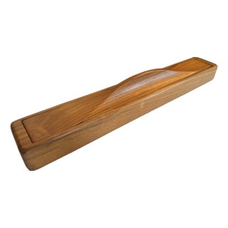 Vintage Scandinavian Danish Style Organic Modern Teak Wood Decorative Box by Dansk For Sale