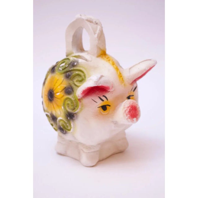Mid-Century American Painted Chalkware Pig For Sale - Image 13 of 13