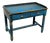 Late 20th Century Spanish Revival Console Table | Hand-Painted Distressed Blue Accent Table | Barley Twist Legs | Two Drawer Sofa Table For Sale