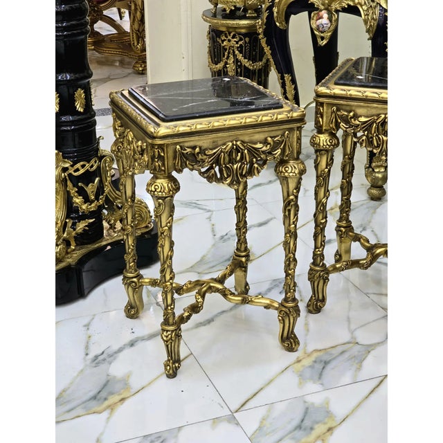 In love with the design. Beautiful side table with gold details. This table can be used for decoration in the hallway or...