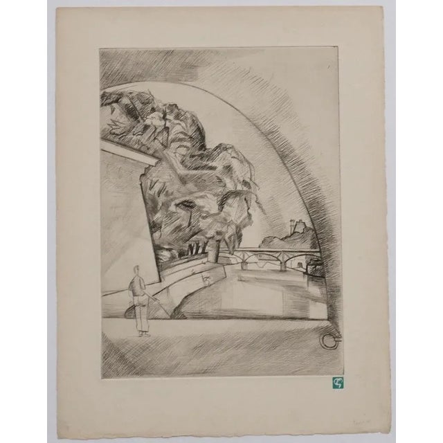 Pierre Guastalla, Storm, Mid-20th Century, Etching For Sale - Image 3 of 3