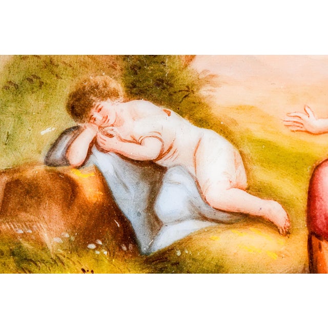 Quality Hand Painted Antique Porcelain Trinket Jewelry Box For Sale - Image 4 of 17