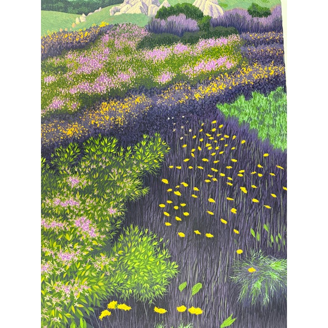 Gordon Mortensen "Beach Flowers" Signed Numbered Woodcut Art Print, For Sale - Image 9 of 9