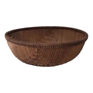 Vintage Winnowing Basket For Sale