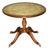 Flamed Hardwood Heritage Green Leather Top & Brass Lions Paw Castor Side Table For Sale