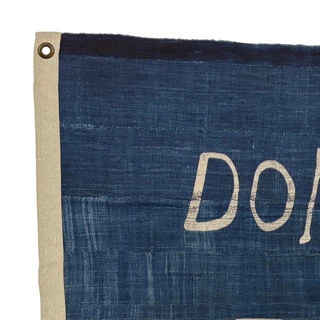 This unique cotton flag is crafted from vintage African textiles. Item pictured is the exact one you will receive. Printed...