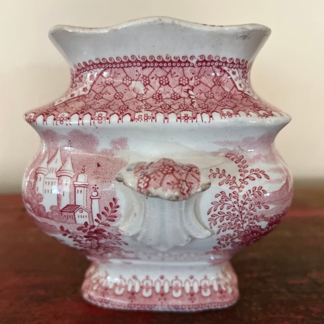 Vintage Old British Castles Pink Small Tureen, Repurposed Vase For Sale - Image 12 of 12
