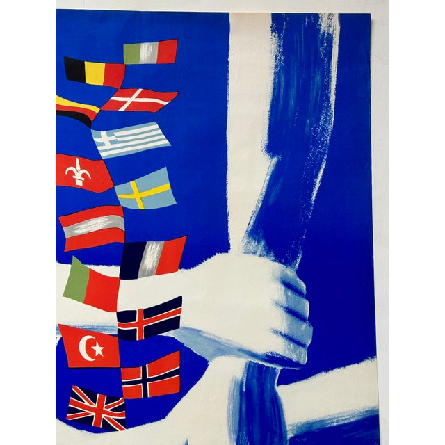 Blue Vintage European Art Poster For Sale - Image 8 of 12