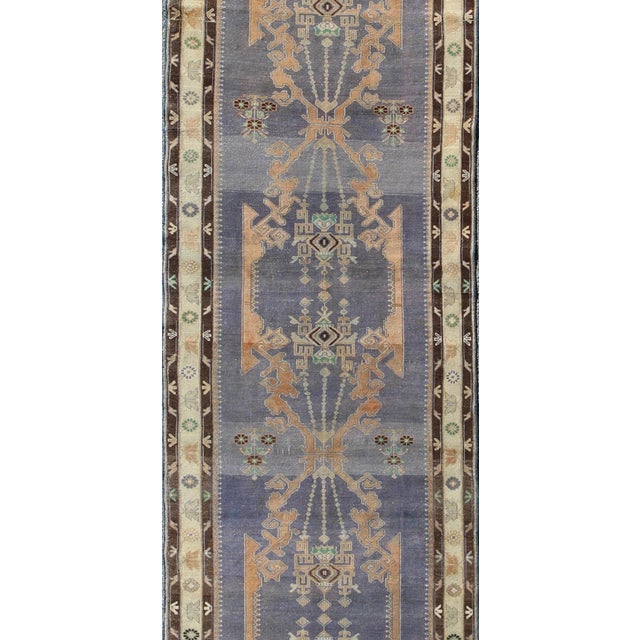 Long Vintage Sivas Runner in Elegant Purple and Brown Bold in design and delicate in colors, this very unique long Turkish...