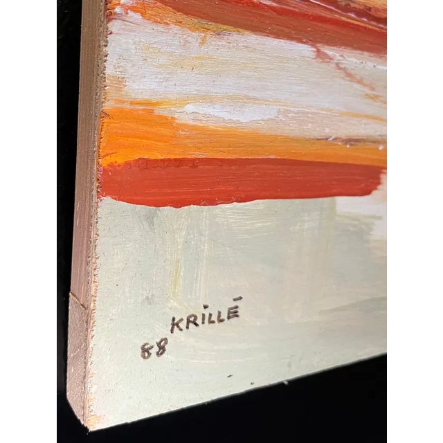 Jean Krille, Landscape 114, Oil on Wood, 1988 For Sale - Image 7 of 11