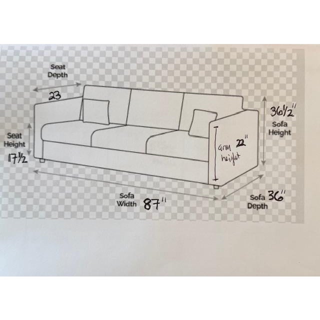 2010s Designer Leathercraft Sofa, Nailhead Trim 87" — Like New" For Sale - Image 5 of 7