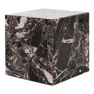 Marble Cube Side Table For Sale