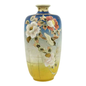 Late 19th Century Hand Painted Satsuma Moriage Vase