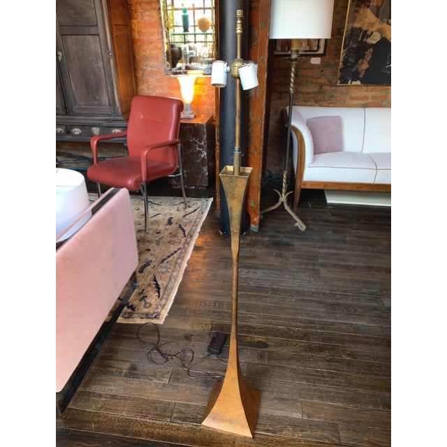 1960s Midcentury Brass Floor Lamp For Sale - Image 5 of 10