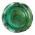 Italian Murano Art Glass Bowl, Organic Modern, Emerald Green Gold, Mid-20th Century, Italy For Sale