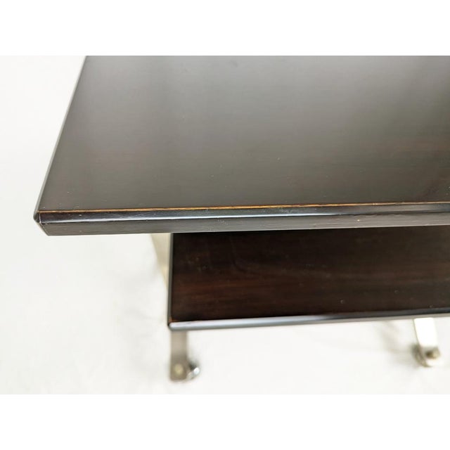 Brushed Steel & Stained Wood attributed to Giulio Moscatelli for Formanova, Italy, 1960s, Set of 2 For Sale - Image 16 of 18