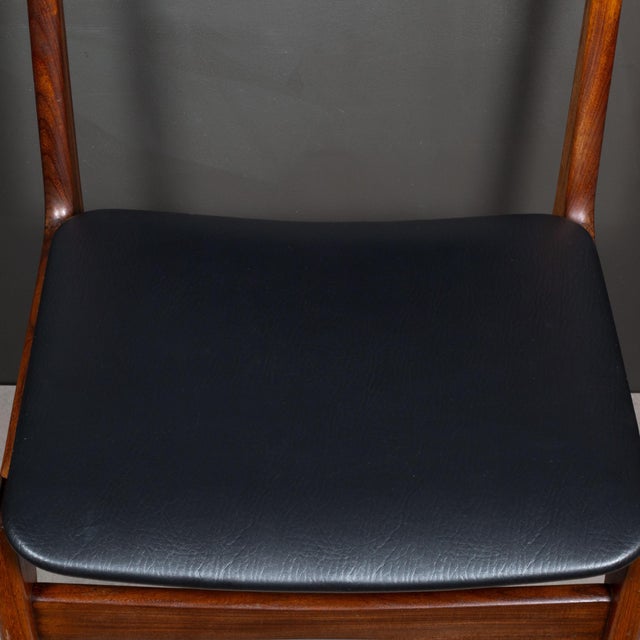 Mid-Century Eric Buch Reupholstered Teak Dining Chairs c.1960 For Sale - Image 18 of 18