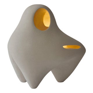 Nomad II:03 Table Lamp in White Sand Stoneware by Sofia Karnukaeva For Sale