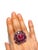 Art Deco Bochic "Flamenco" Vintage Ruby & Multi Color Gems Cocktail Ring 18K Gold & Silver For Sale - Image 3 of 18