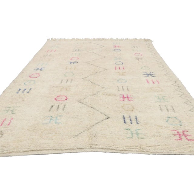 Tribal Berber Moroccan Azilal Rug - 05'01 X 08'00 For Sale - Image 3 of 9