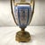 Vintage Gilt Bronze and French Porcelain Lamp Pair With Silk Shades For Sale - Image 10 of 12