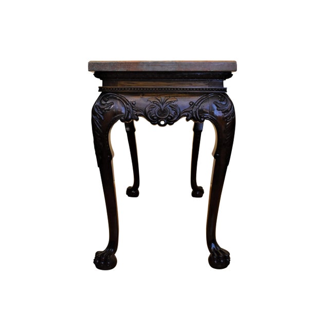 19th Century Irish Chippendale Style Mahogany Accent Console Table For Sale - Image 4 of 9
