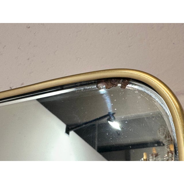 Shaped Brass Mirror, 1950s For Sale - Image 11 of 13