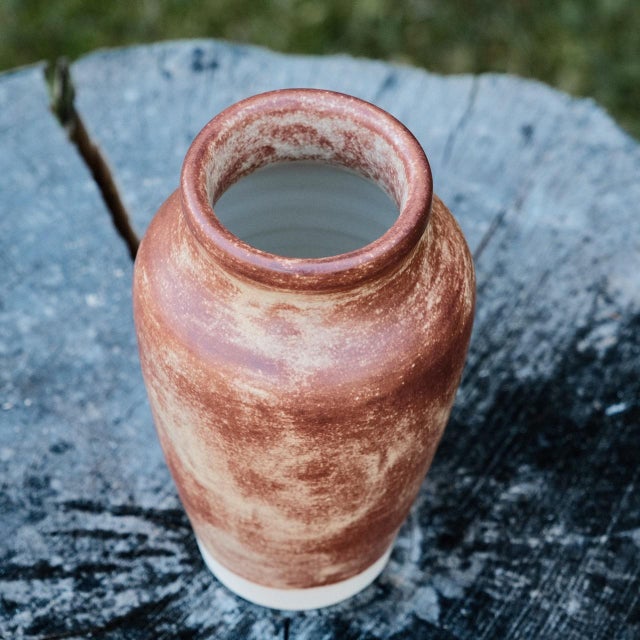 Contemporary Stoneware Vase For Sale - Image 3 of 3