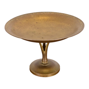 Tiffany Studios New York Bronze Doré Pedestal Bowl or Compote Dish