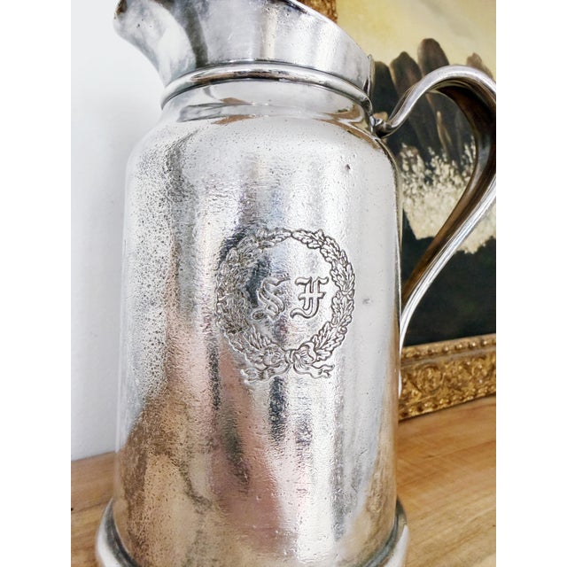 Metal 1948 Silver Plated Insulated Pitcher From the St Francis Hotel in San Francisco For Sale - Image 7 of 7