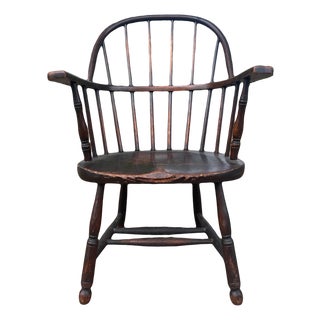 Late 19th-Century American Firehouse Sack Back Windsor Armchair For Sale